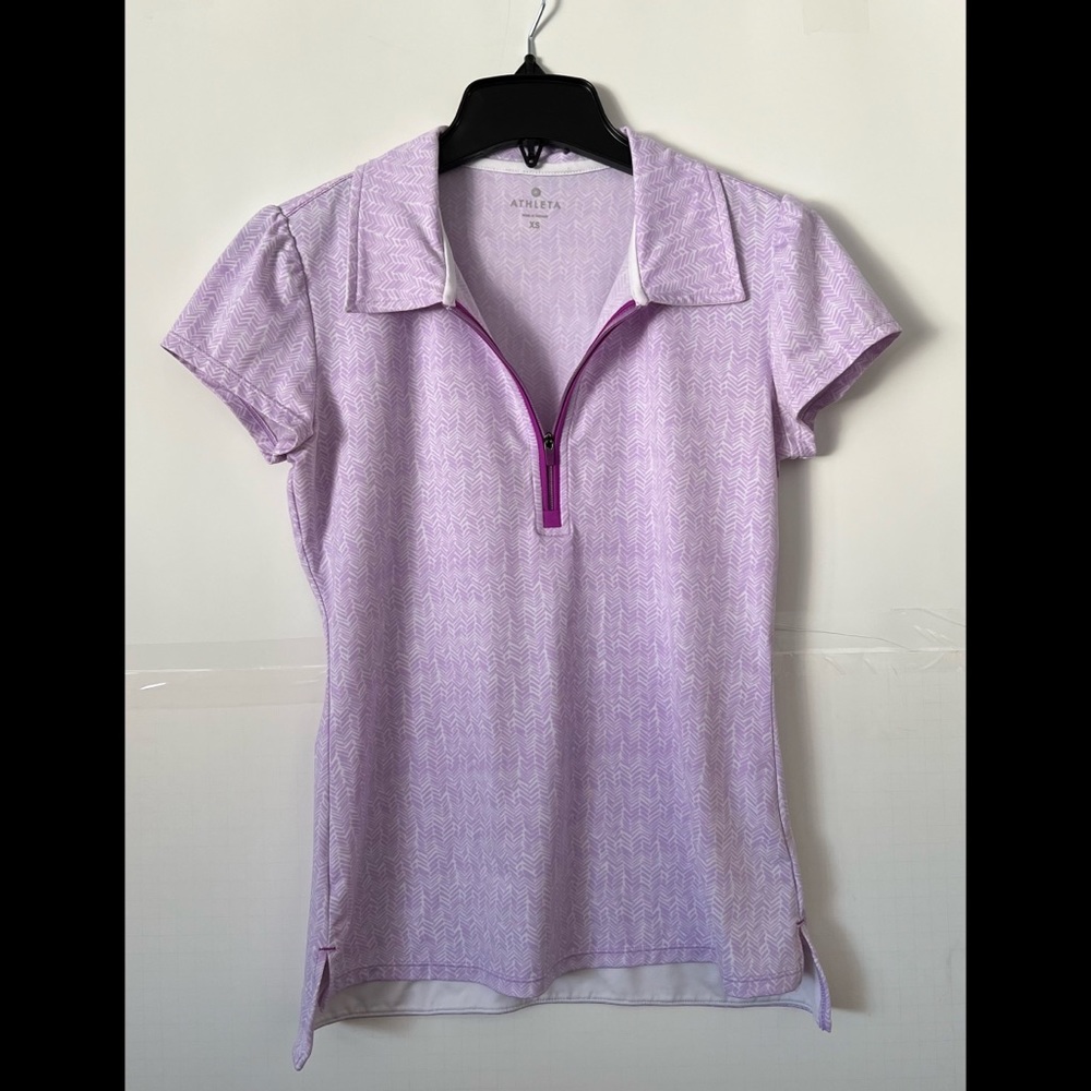 Athleta Short Sleeve Polo Top Shirt Women’s Size XS